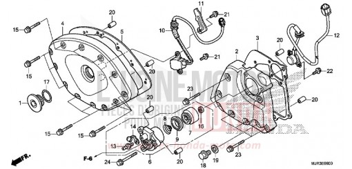 GAINE DE PROTECTION AVANT/COUVERCLE BOITE VITESSES GL1800CF de 2015